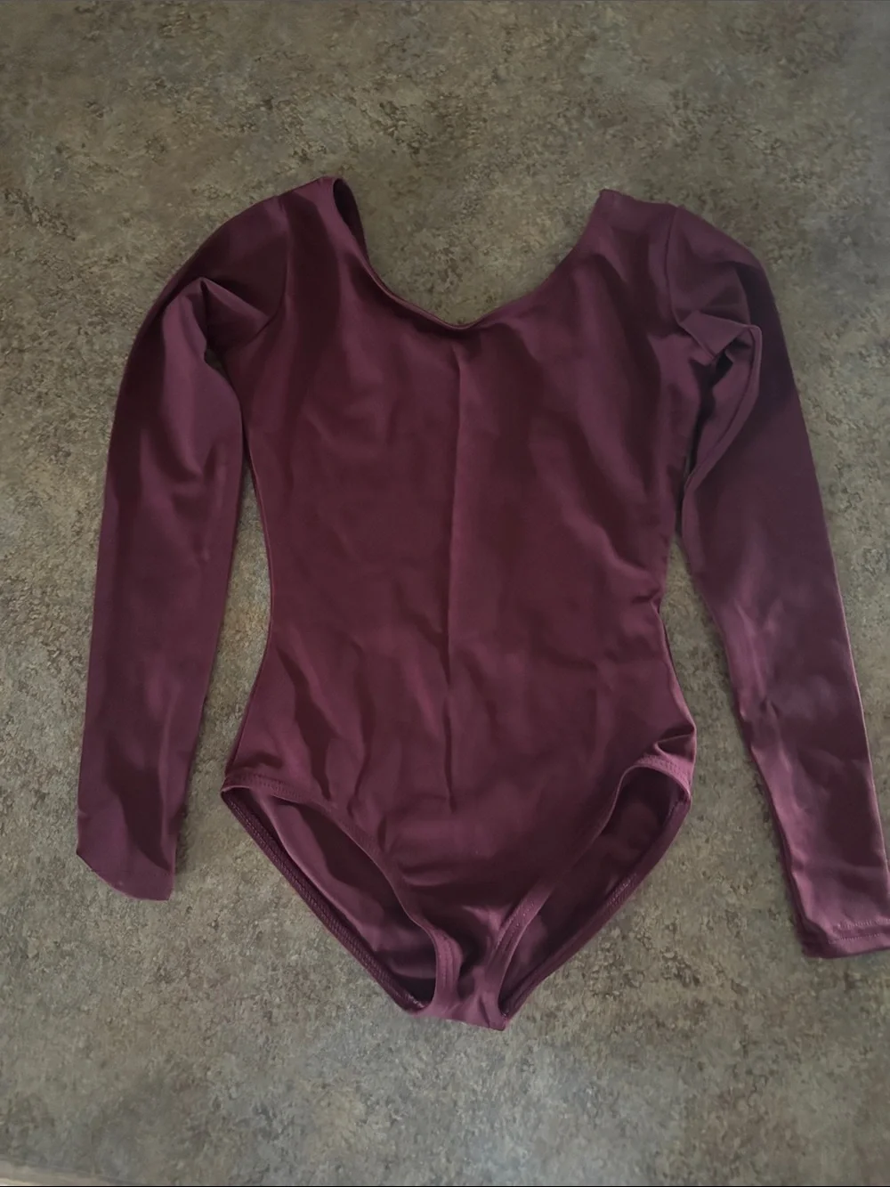 Capezio Kids Long Sleeve One-Piece Leotard in Burgundy